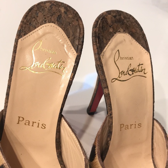 Christian Louboutin leopard fur stiletto heels 38 - Picture 7 of 15
